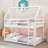 Twin Over Twin Bunk Bed With House-Shaped Frame And Ladder-1937453645