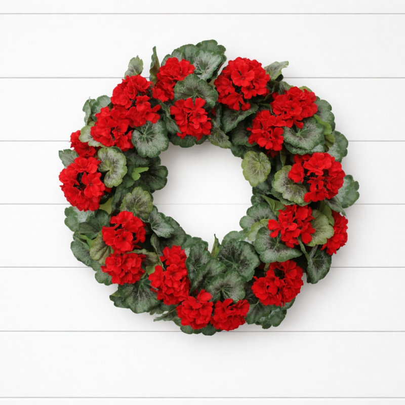 Couronne de géranium floral P 24 po