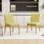 Ensemble de 2 sièges de salle à manger simples en tissu - l 17,52 po x H 32,09 po, siège H 19,25 po, chaises d'assemblage fascinantes