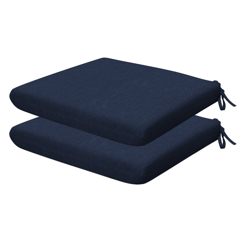 Meridian Outdoor Square Dining Seat Cushion, Midnight Blue, 20" W x 20" D