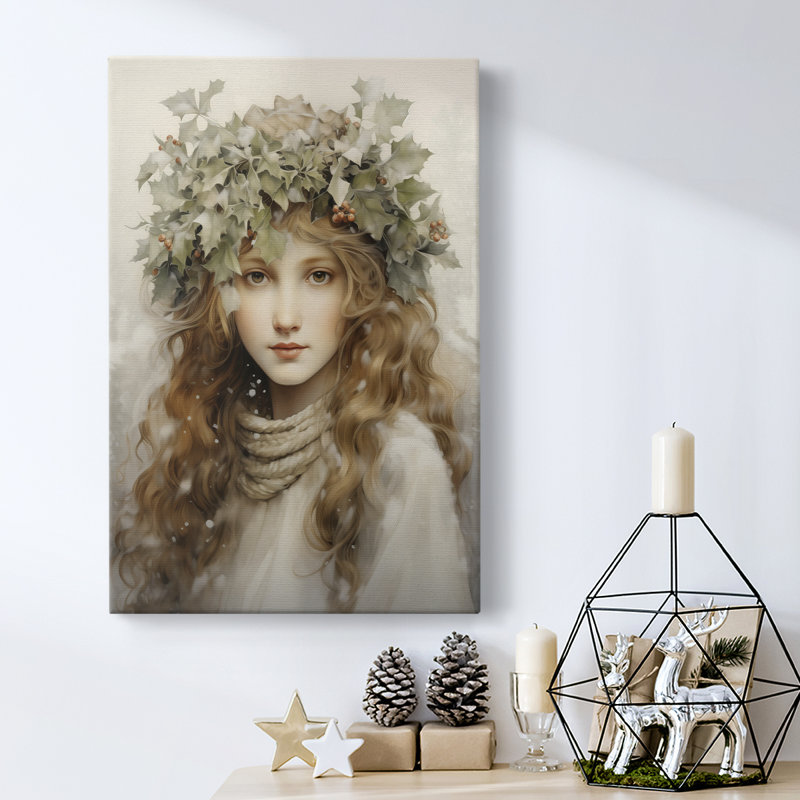 Art des Fêtes de Noël - Toile tendue avec châssis DL XXVII, H 48 po x l 32 po