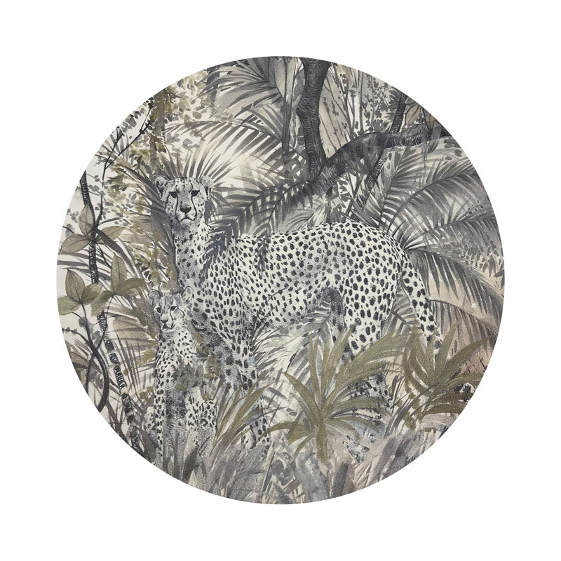 Arcadia Chettah Vegan Leather Round Coasters
