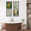 Décor de salle de bain Bureau Mid-Century Collage Motif Forme abstraite Minimalisme Relax / Zen-93012383-93012385
