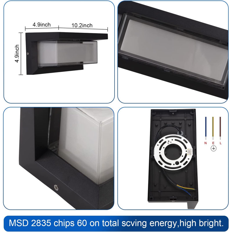 Grety LED Wall Light, Matte Black