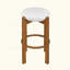 Ensemble de 4 tabourets de bar rembourrés en bois, tabouret de bar en bois d'hévéa de style nordique campagnard moderne, pour espaces intérieurs compacts-1251045261