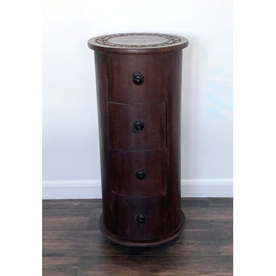 Channahon 40cm W Solid Wood Bedside Table