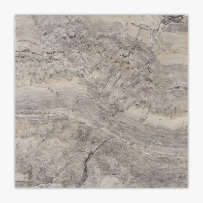 Silver Honed Filled 12x12 Travertine Tile