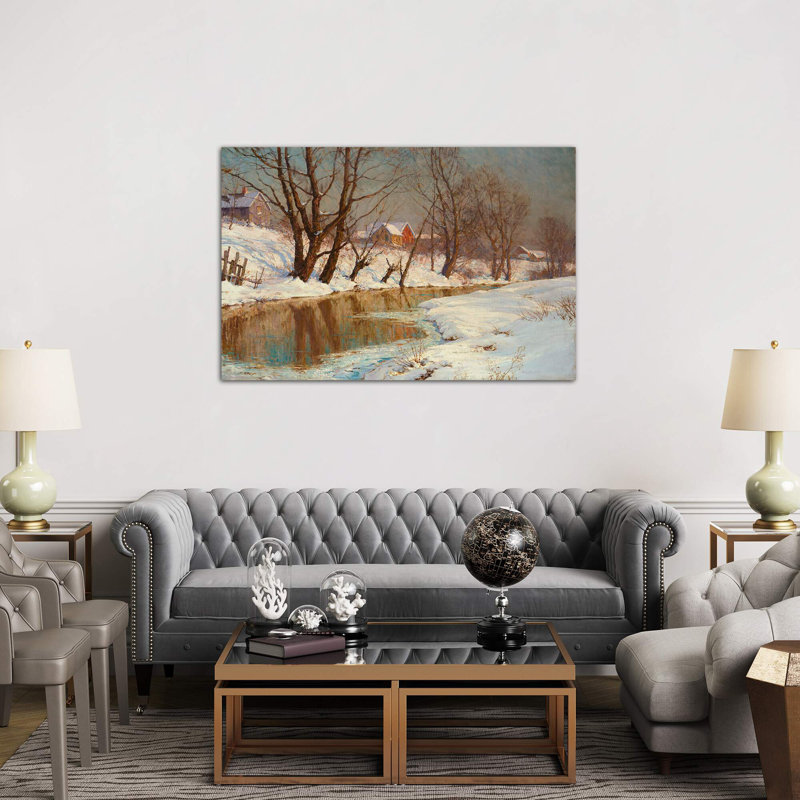 Winter Morning by Walter Launt Palmer - Wrapped Canvas Print, 101.6 cm H x 66.04 cm W x 3.175 cm D