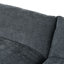 Canapé modulaire gris foncé avec cadre et compartiments de rangement cachés de 115,5 po de profondeur
