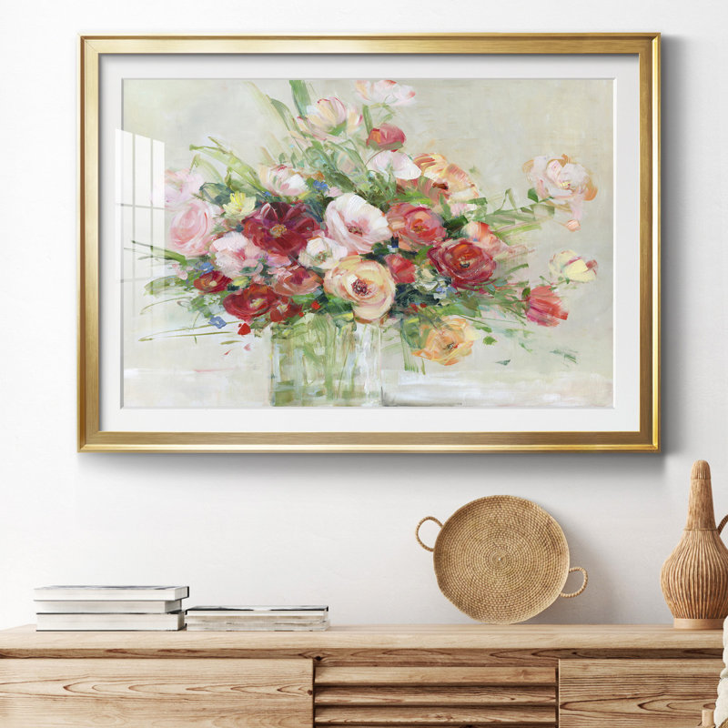 Just Peachy - peinture encadrée, H 26,5 po x l 36,5 po x P 1,5 po, Papier avec cadre doré