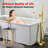 SUMERAIN Freestanding Tub Faucet Filler with Watersense Hand Shower, 360° Swivel Spout Floor Mount Bathtub Faucet, Brushed Gold-120766980