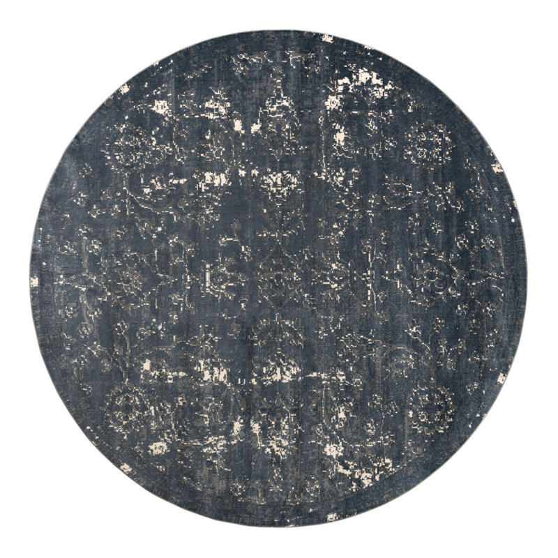 Charters Towers Oriental Blue Area Rug, Round 13'1"