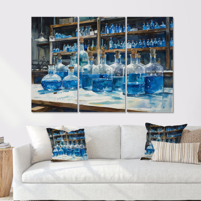 Laboratoire chimique, ensemble d'art mural