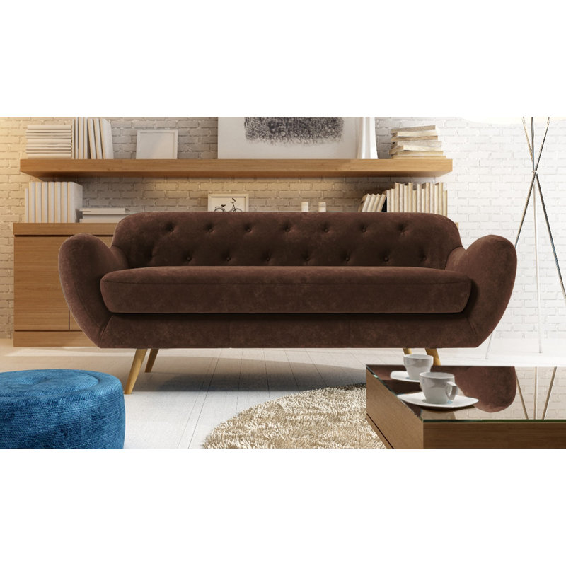 Jefferson 3 Seater Sofa, Brown