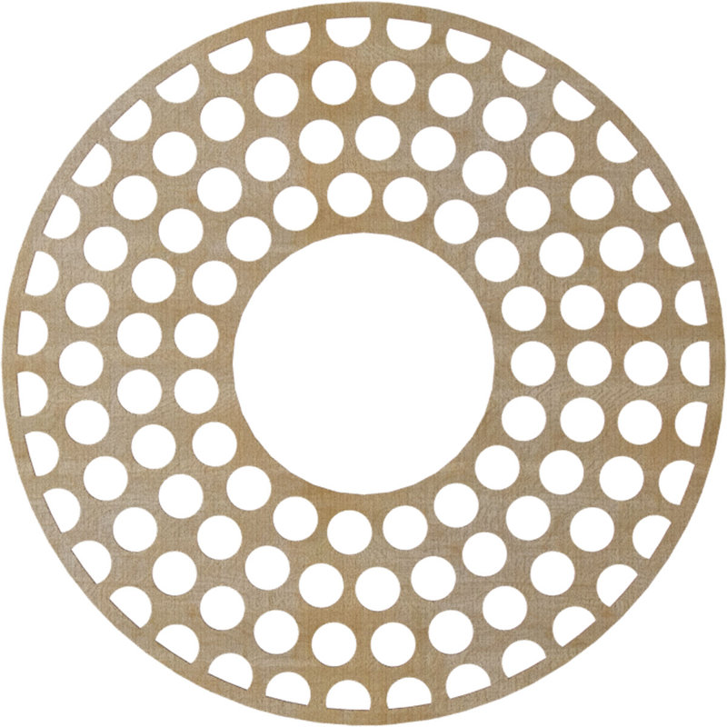 Médaillon de plafond en bois Fink, Bouleau, H 40 po x l 40 po x P 0,38 po
