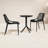 Farrah 23.6" W Round Plastic 3-Piece Patio Bistro Set with Stackable Chairs-102096209
