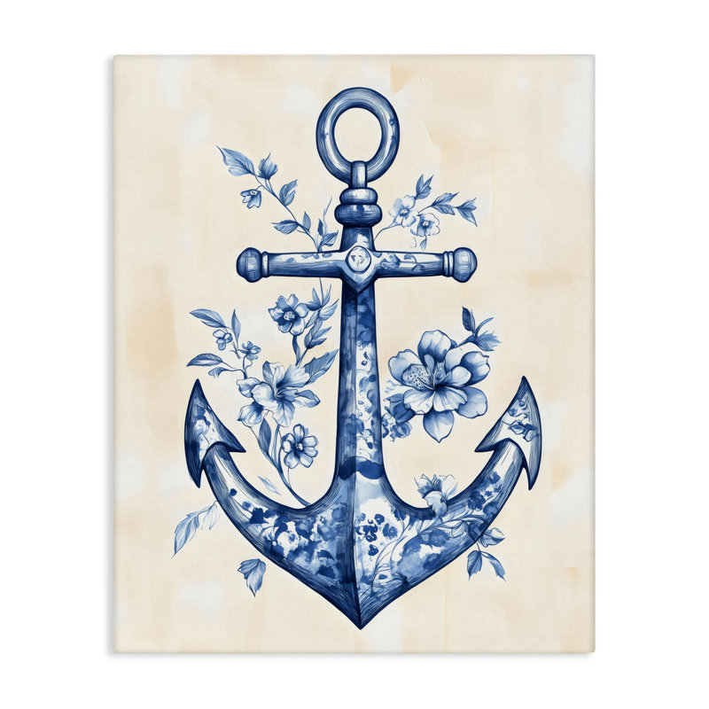 «Blue Floral Life», par Arlington Prints, H 20 po x l 16 po