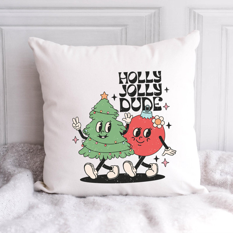 Coussin décoratif en polyester Christmas_Distressé_10, 20 po x 20 po