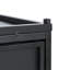 Table d'appoint pour l'extérieur avec support de réservoir en métal, noir mat, design moderne pour la décoration intérieure, pièce multifonctionnelle, fer thermolaqué, l 15,51 po, P, support noir H 22,12, table avec