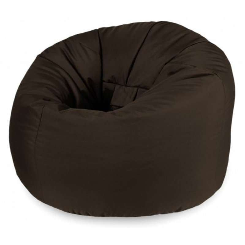 Polyester Outdoor Friendly Refillable Classic Bean Bag, Brown