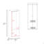 Armoire, 2 portes, 2 tablettes