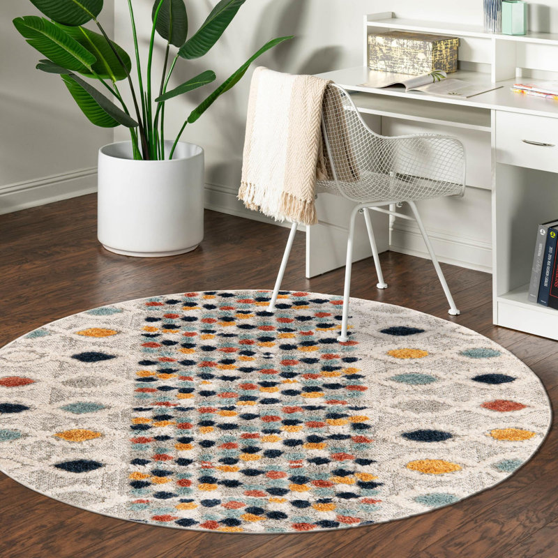Amarissa Geometric Indoor Rug, Round 4'
