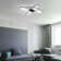 LED ceiling light 3-light Dimmable Modern Oval design with remote control Haak 85cm