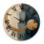Horloge murale Mahita Moon Bliss On Delft Blue Sky Mid-Century I - Transitional-832248840