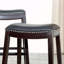 Tabouret de comptoir 24 po, siège en cuir-200286939