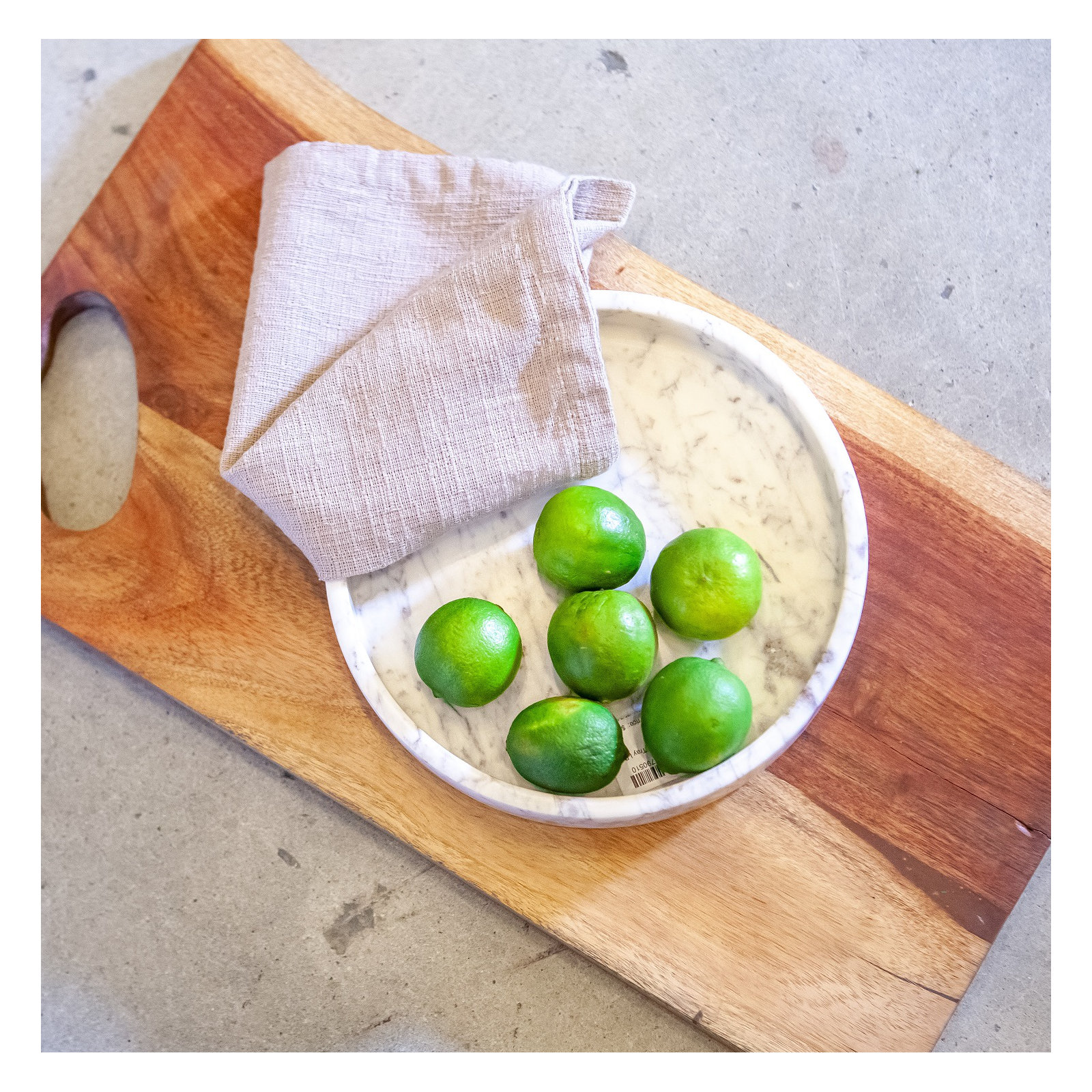 Matheson Marble Tray - Set of 1, 1.5" H x 9" W x 9" D
