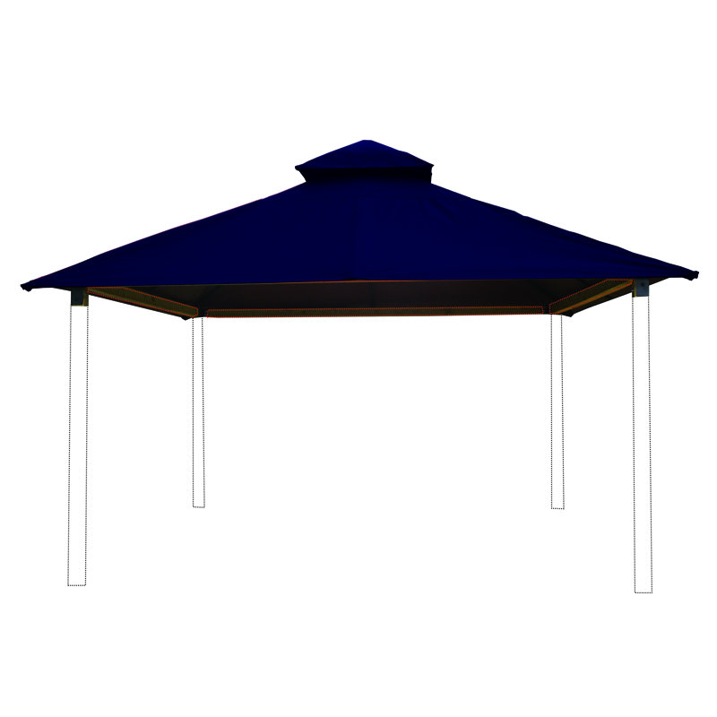 Roof Framing And Mounting 12 Ft. W x 12 Ft. D Solid Wood Gazebo, Purple Haze, 147.5" H x 168" W x 168" D