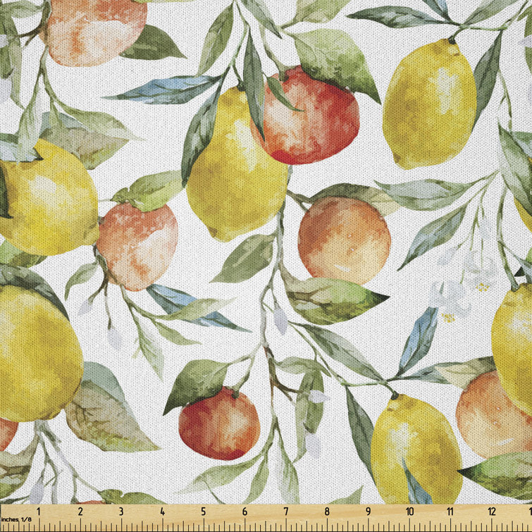 Dartagnon Lemon and Orange Clementine Tree Branches Multi-purpose Fabric