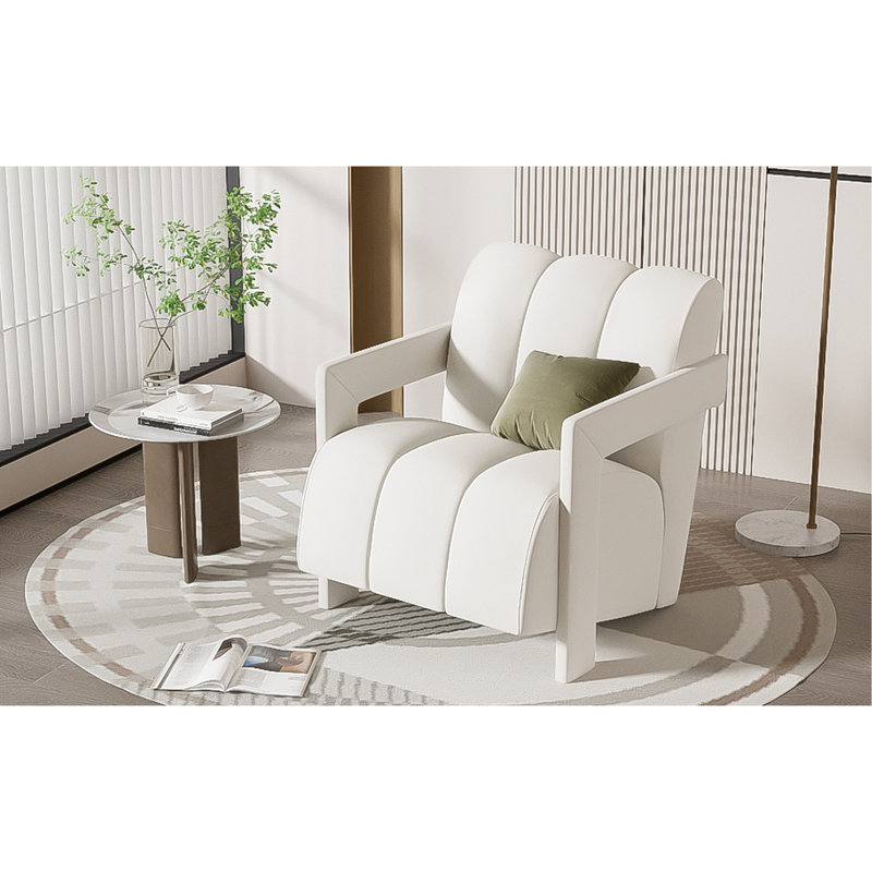 Fauteuil de 26,3 po pour espace de vie en forme de L, support ferme, construction stable, matériau de pièce de 228 lb, construction, siège confortable, hauteur maximale
