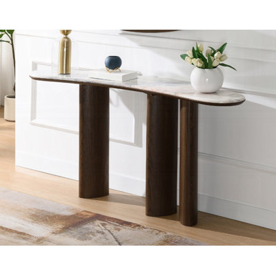 Paup Console Table W/natural Marble
