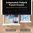Smart Coffee Table with Refrigerator and Freezer Drawers Wireless Charging and Built In Speakers-549882587
