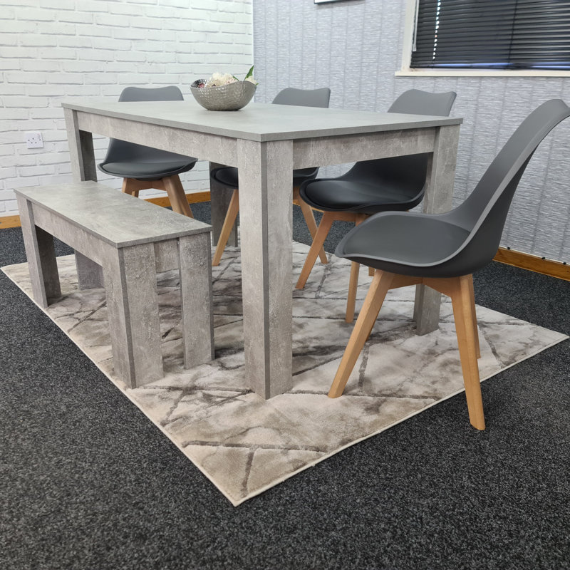 Oneridge 6 - Person Dining Set, Dark Grey, 75cm H x 140cm W x 80cm D