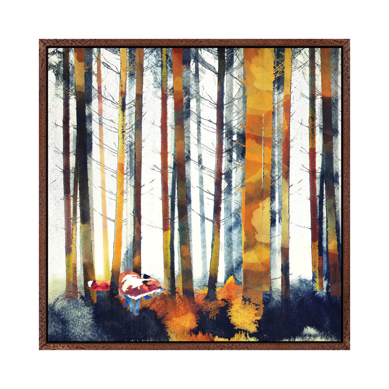 Autumn Hunt - Print on Canvas, Classic Brown Wood Framed, 66.04 cm H x 66.04 cm W