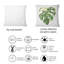 Carré, feuilles vertes tropicales en été III - Coussin décoratif imprimé tropical-60158973