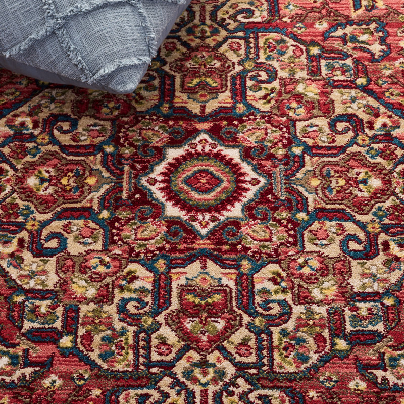 Tapis performance oriental Kurtz, Rectangle 5 pi 1 po x 7 pi 5 po, Red/Beige