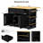 Large Rolling Kitchen Island With Drop Leaf, Power Outlet, Internal Storage Racks, 5 Open Side Racks, 2 Drawers, An Adjustable Shelf-1805793454