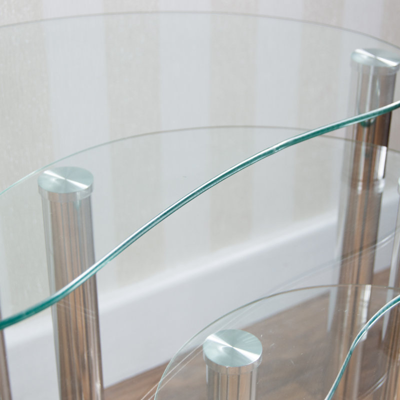 Vida Cara Glass Top Nesting Tables, Clear