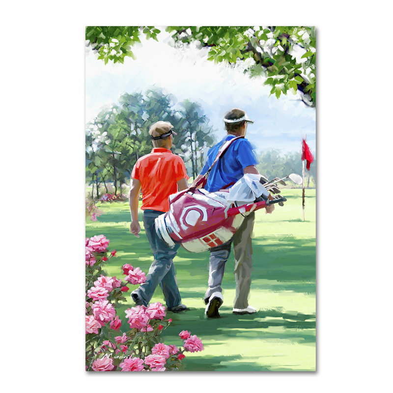 « golf players », reproduction sur toile tendue, H 47 po x l 30 po x P 2 po