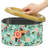 2 Pack Tin Cookie Snack Jars With Lid, Metal Biscuit Storage Container Decorative Snack Tin Canister Cute Countertop Tinplate Box For Cookie, Biscuit, Candy, Snack,Chocolate, 2 Sizes