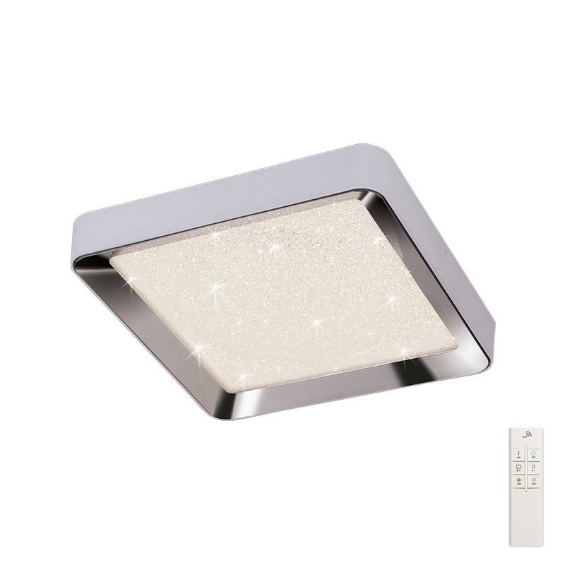 Male Acrylic LED Flush Mount, 8.2cm H x 50cm W x 50cm D