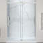 Stellar Series 76 po X 45-48 po. Porte de douche coulissante sans cadre en chrome poli avec base de douche en alcôve-119633250