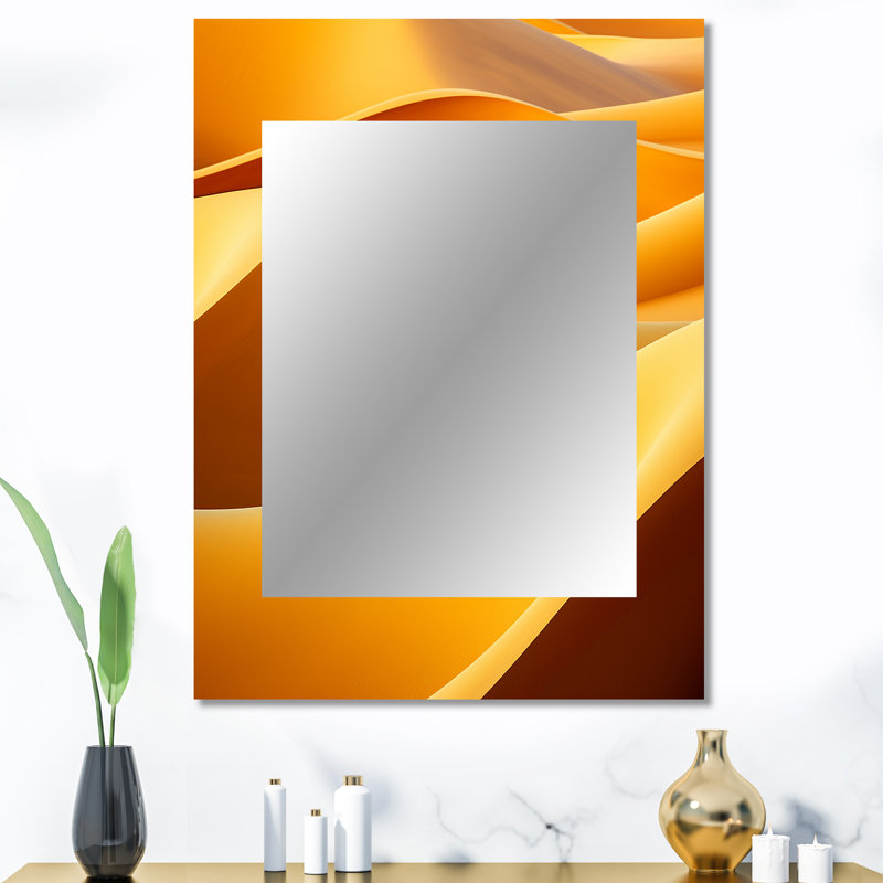 Dunes de sable jaunes - miroir mural désert, miroir décoratif global, impression d'art en métal, 40 po x 30 po