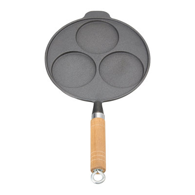 3-Hole Cast Iron Frying Pan