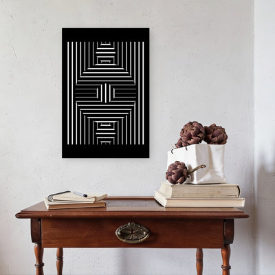 Geometric Depth Illusion Abstract Contemporary Geometric Wall Art Print