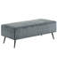Banc rembourré en velours côtelé