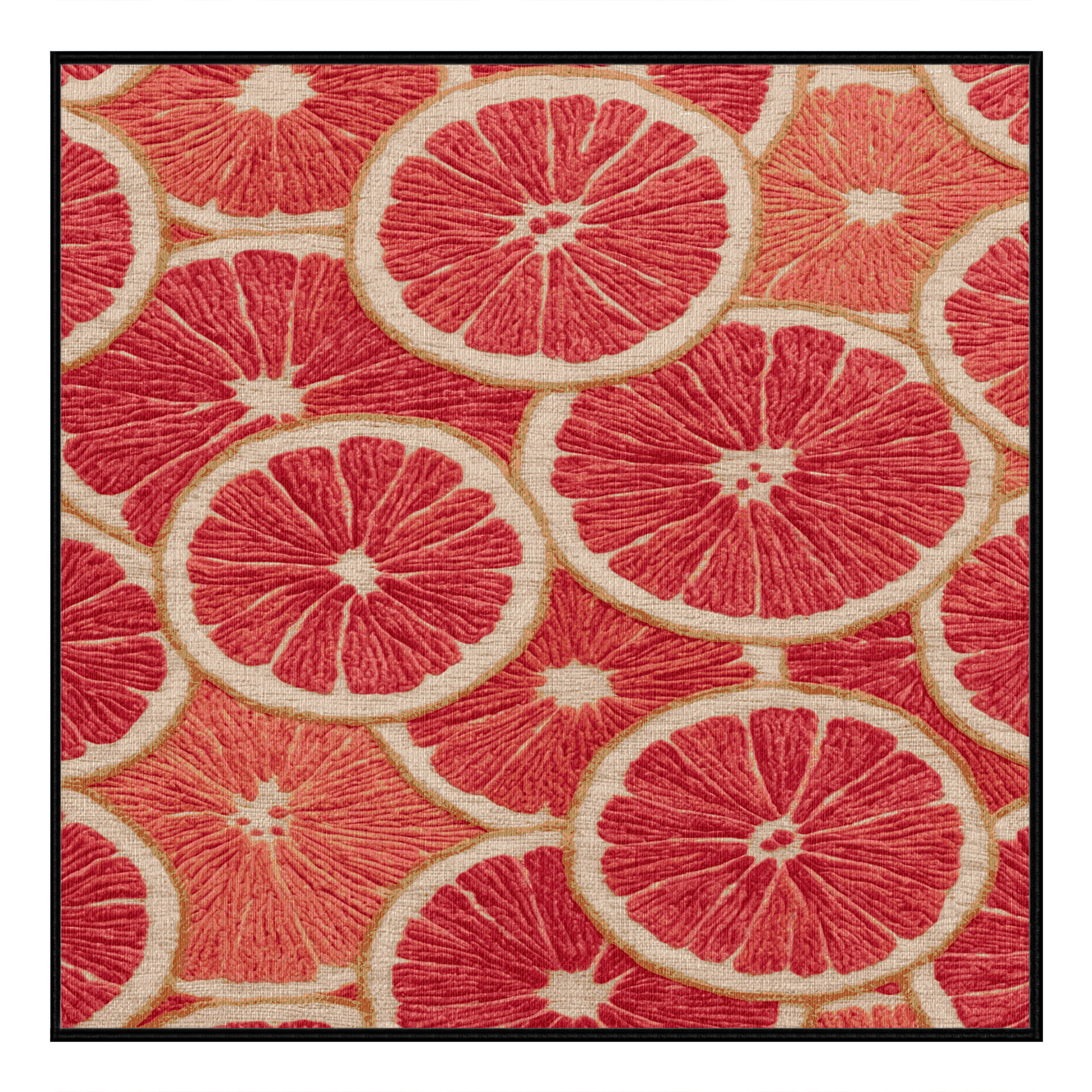 Dakota Fields Washable Grapefruit Pink Fruits Area Rug | Wayfair